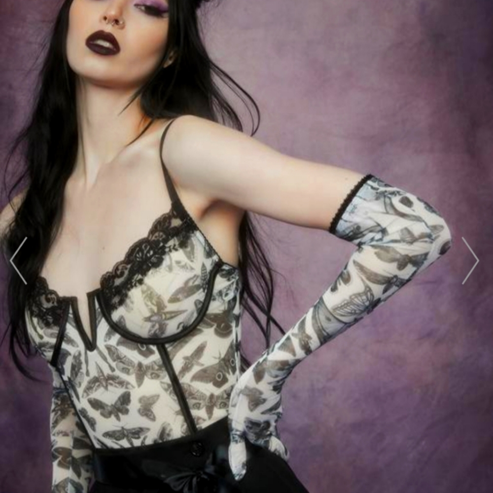 🖤 NWT widow dollskill spirit world mesh corset top 🖤